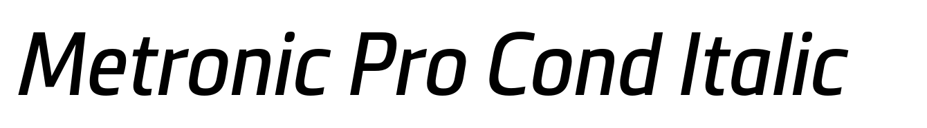 Metronic Pro Cond Italic